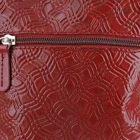 VIVID BY SUKRITI Tan Elephant Pattern Hand Painted Genuine Leather  Crossbody Bag