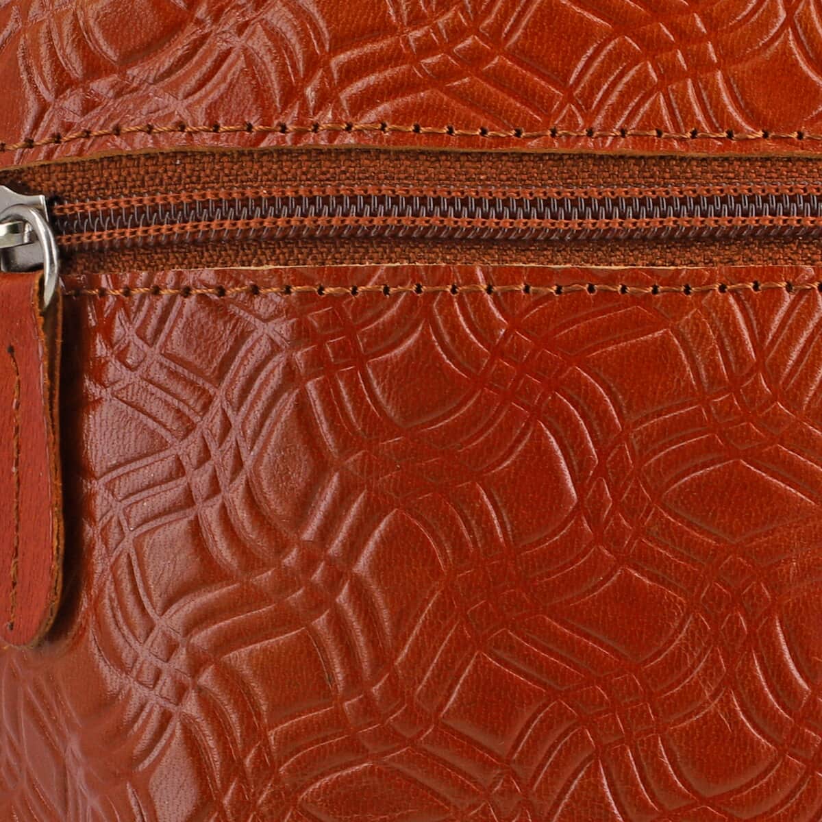 VIVID by SUKRITI Brown Traditional Reindeer Pattern Hand Painted Genuine Leather Crossbody Bag image number 5