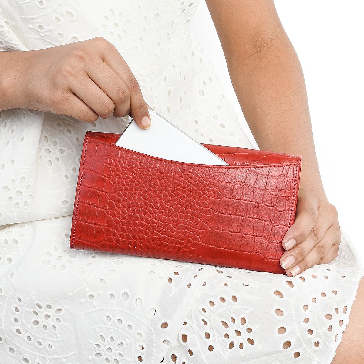 Union Code Red RFID Genuine Leather Wallet for Women | Leather Purse | Card Holder | Designer Wallet image number 1