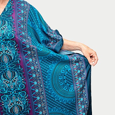 Winlar Blue Kaftan Maxi Dress - One Size Fits Most