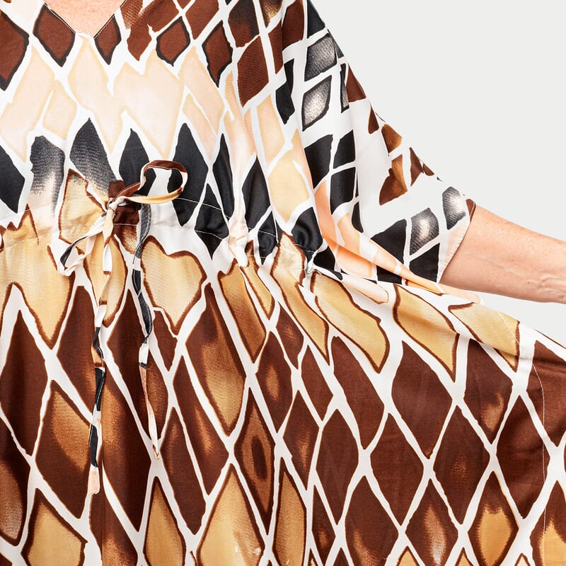 Winlar Brown Kaftan Maxi Dress - One Size Fits Most