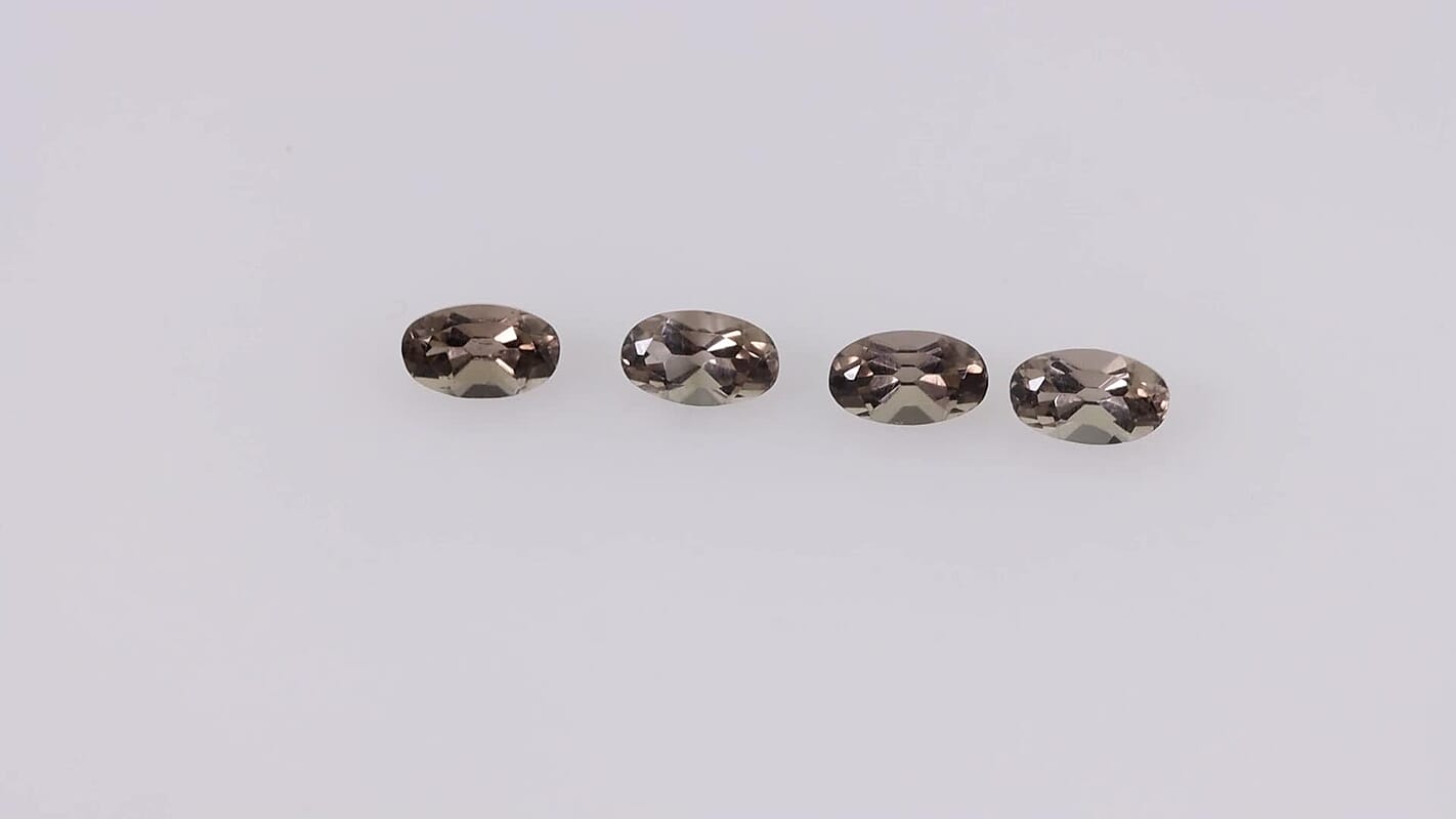 Brazilian Smoky Quartz Set of 4 (Ovl 5x3 mm) 0.69 ctw