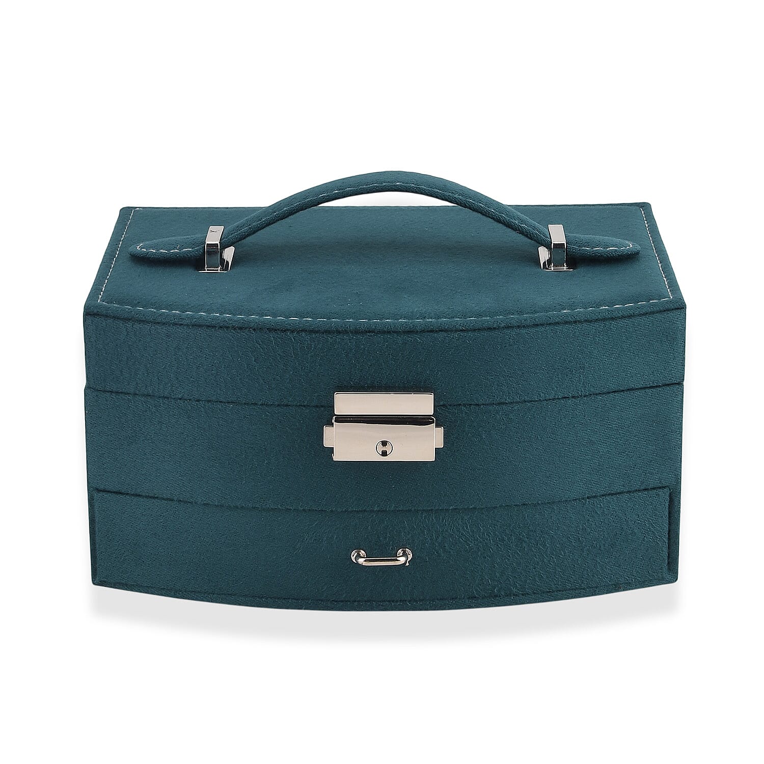 Green Velvet 2 Layer Jewelry Box
