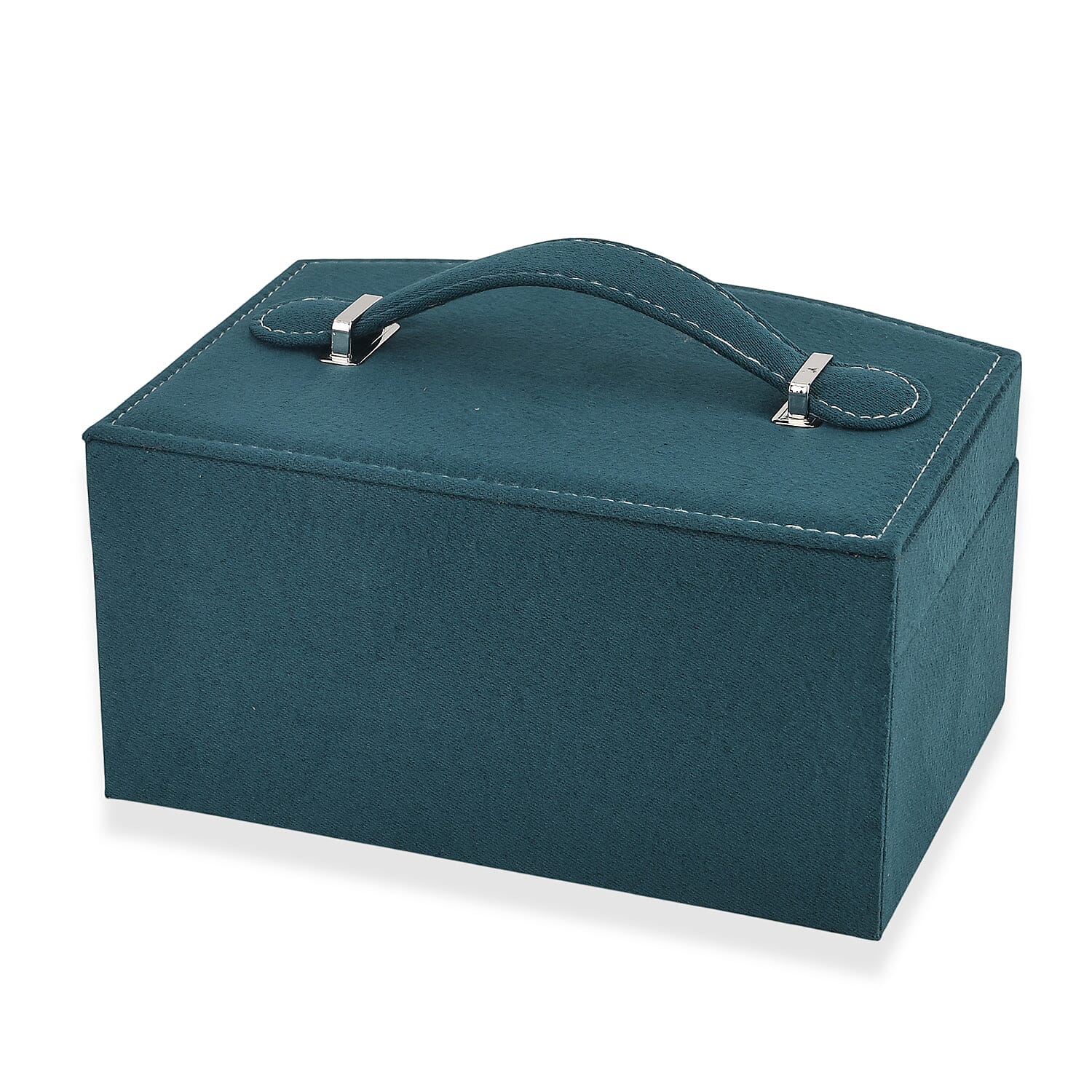 Green Velvet 2 Layer Jewelry Box