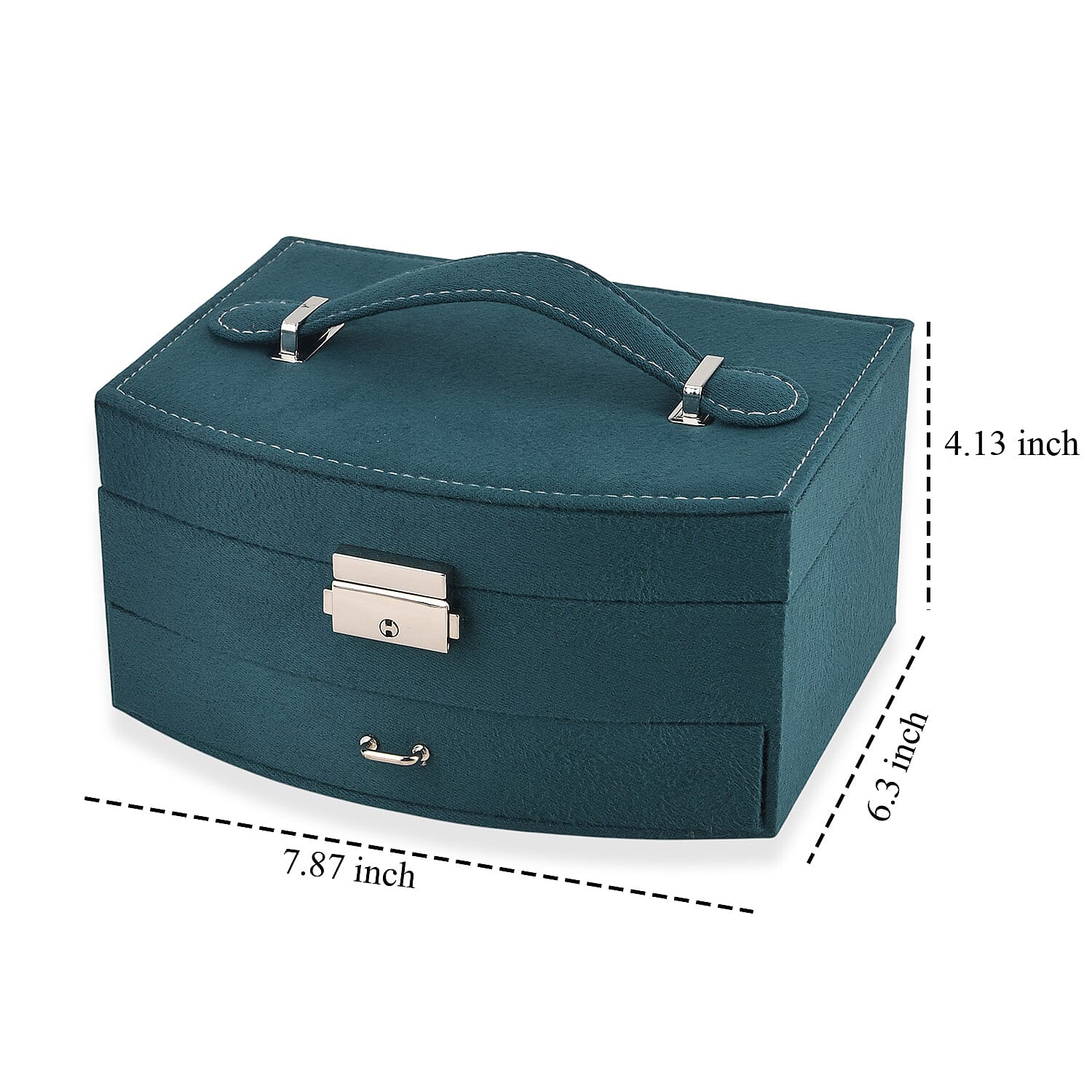 Green Velvet 2 Layer Jewelry Box