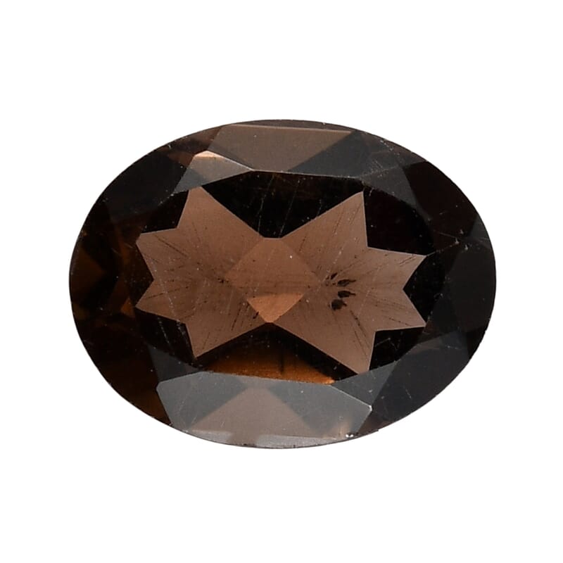 Brazilian Smoky Quartz set of 2 (Ovl 7x5 mm) 1.08 ctw