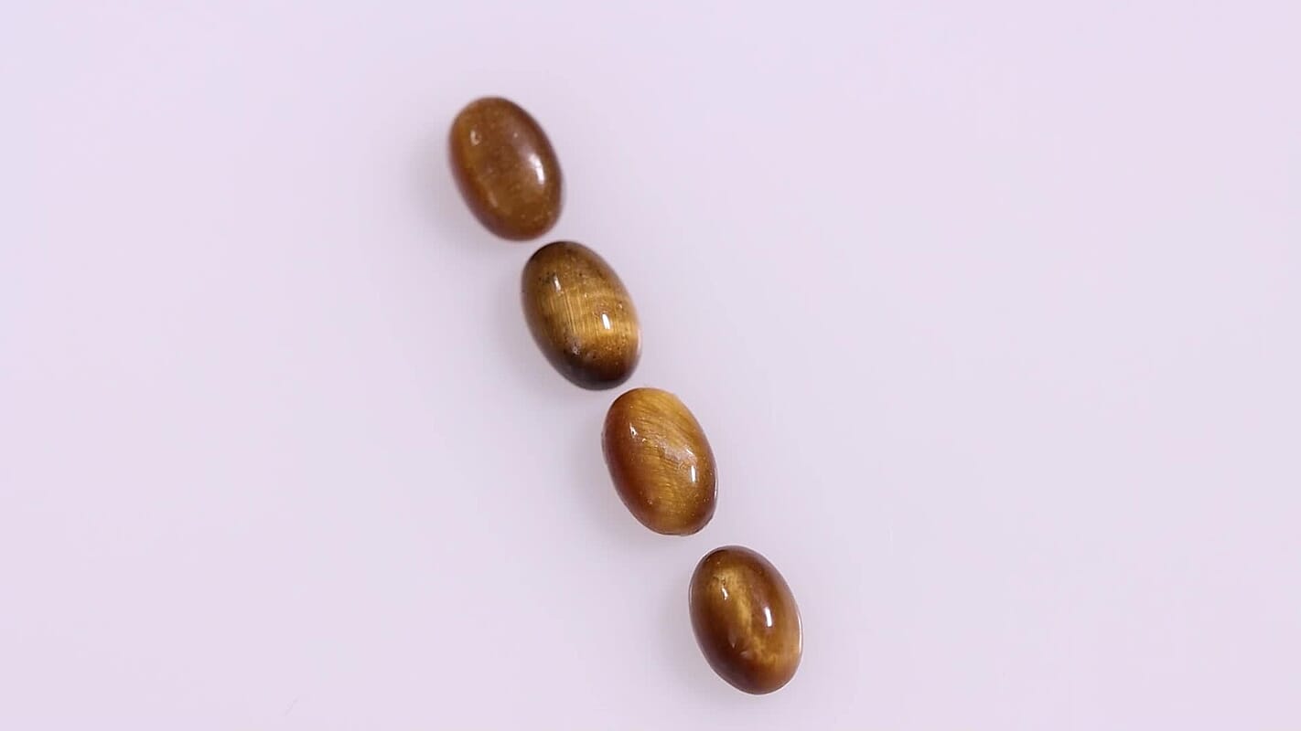 Tigers Eye Set of 4 (Ovl 6x4 mm) 2.03 ctw