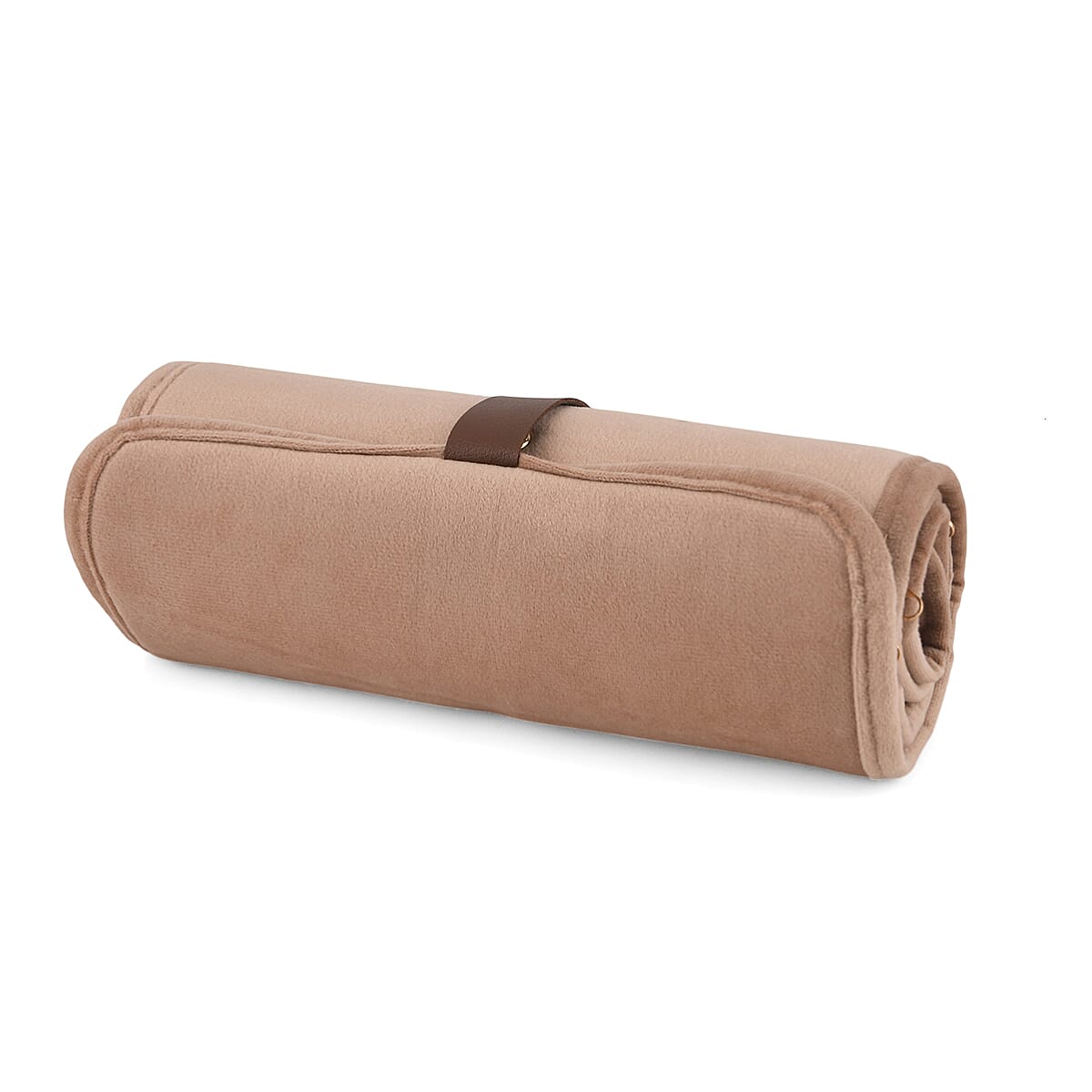 Livmore Brown Jewelry Travel Roll Organizer