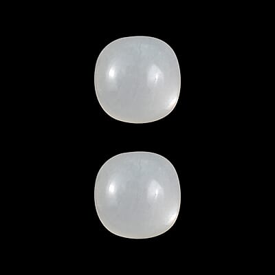 White Moonstone Set of 2 (Cush 8x8 mm) 4.04 ctw