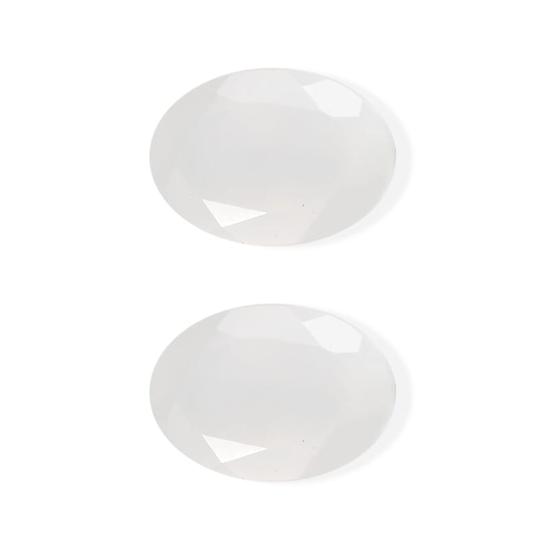White Moonstone Set of 2 (Ovl 7x5 mm) 1.10 ctw