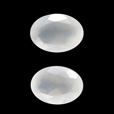 White Moonstone Set of 2 (Ovl 7x5 mm) 1.10 ctw