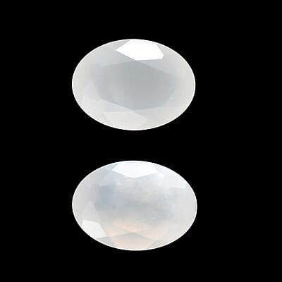 White Moonstone Set of 2 (Ovl 8x6 mm) 1.82 ctw