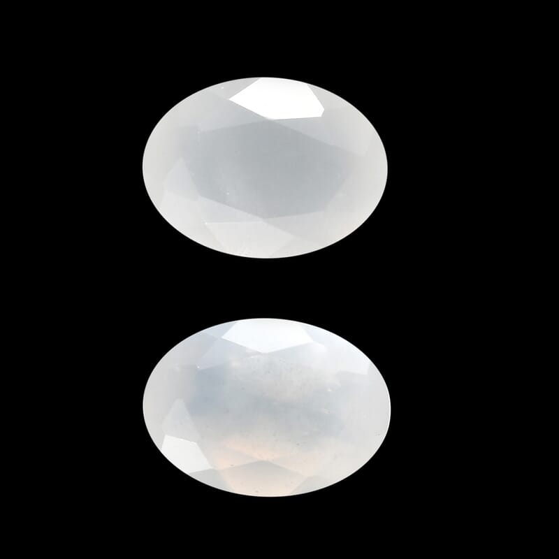 White Moonstone Set of 2 (Ovl 8x6 mm) 1.82 ctw
