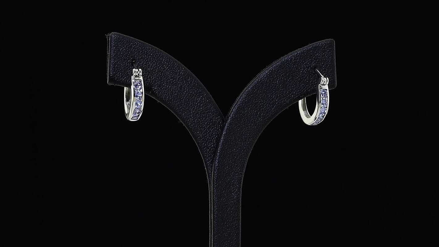 EverTrue Tanzanite 0.75 ctw Earrings in Platinum Bond
