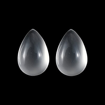 White Moonstone Set of 2 (Pear 9x6 mm) 2.45 ctw