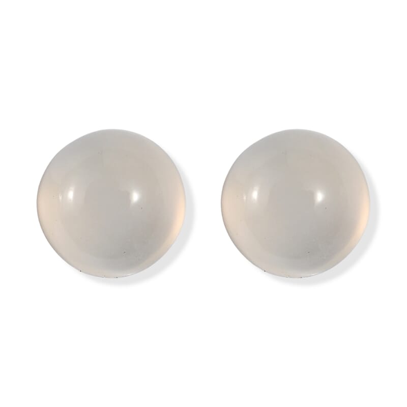 White Moonstone Set of 2 (Rnd 6 mm) 1.49 ctw