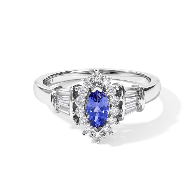D'Joy Azure Aria – Tanzanite Halo Ring