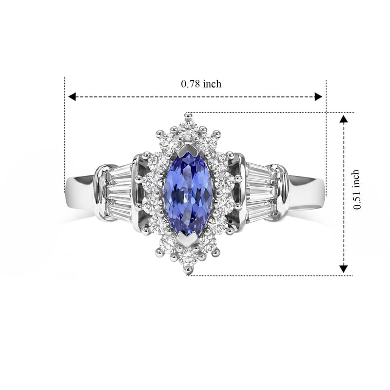 D'Joy Azure Aria – Tanzanite Halo Ring