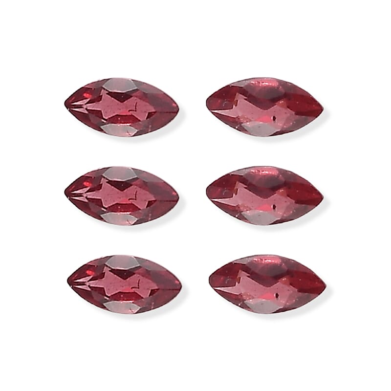 Orissa Rose Garnet Set of 6 (Mrq 5x2.5 mm) 1.05 ctw