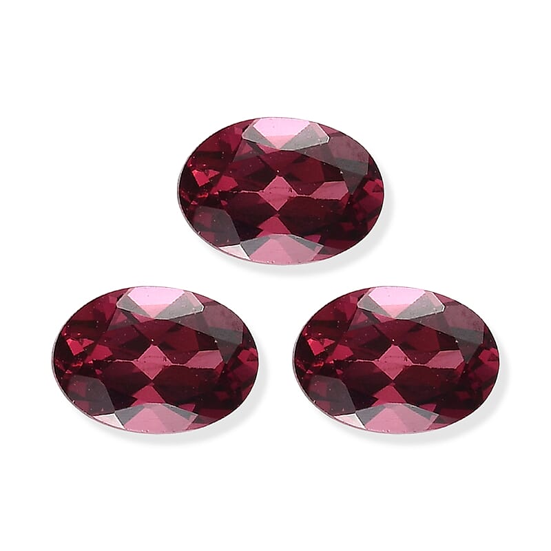 Orissa Rose Garnet Set of 3 (Ovl 7x5 mm) 2.90 ctw