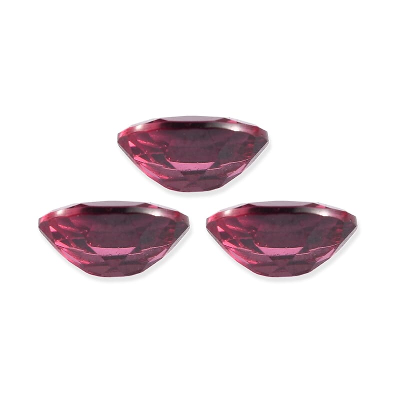 Orissa Rose Garnet Set of 3 (Ovl 7x5 mm) 2.90 ctw