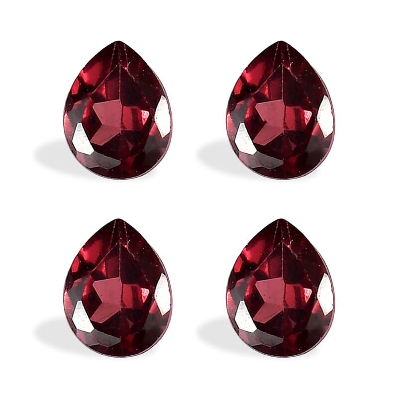 AA Orissa Rose Garnet Set of 4 (Pear 5x4 mm) 1.48 ctw