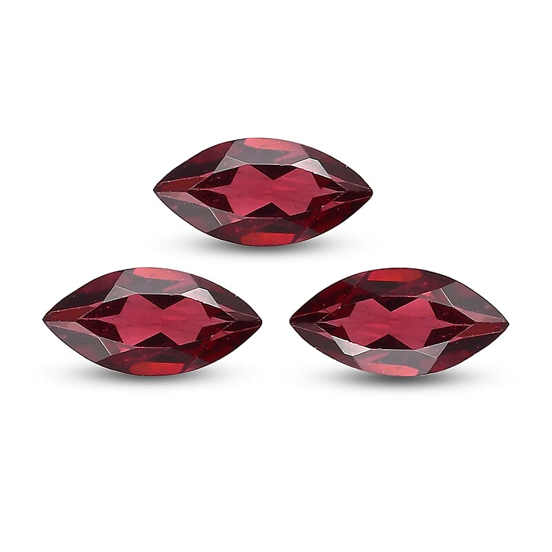AAA Orissa Rose Garnet Set of 3 (Mrq 8x4 mm) 1.95 ctw