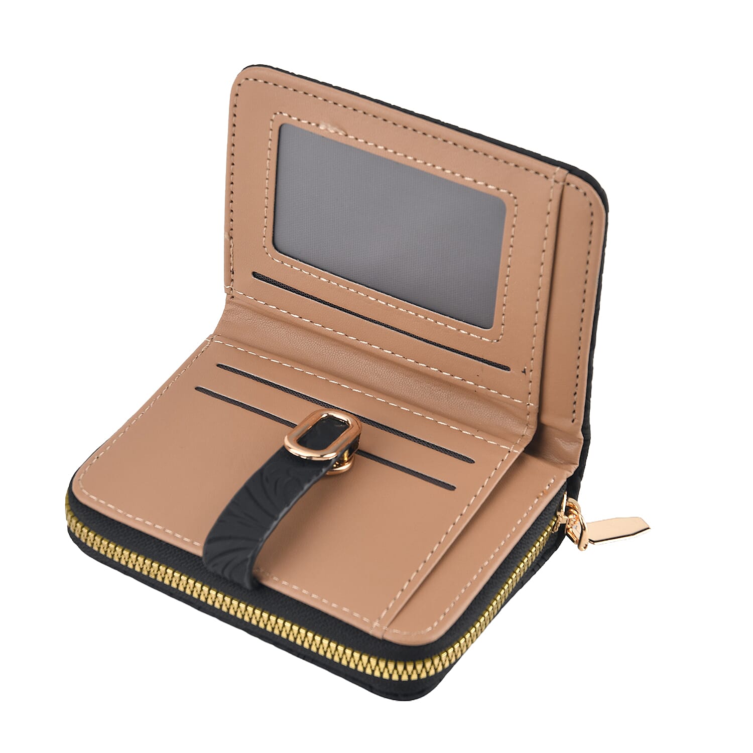 La Marey Black Faux Leather Set of 2 - Crossbody Bag and Wallet