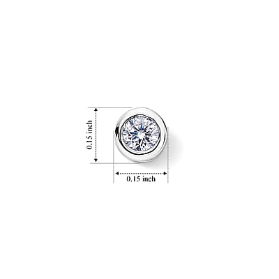 Luxuriant Lab Grown Diamond G-H SI 0.10 ctw Stud Earrings in Rhodium Over Sterling Silver