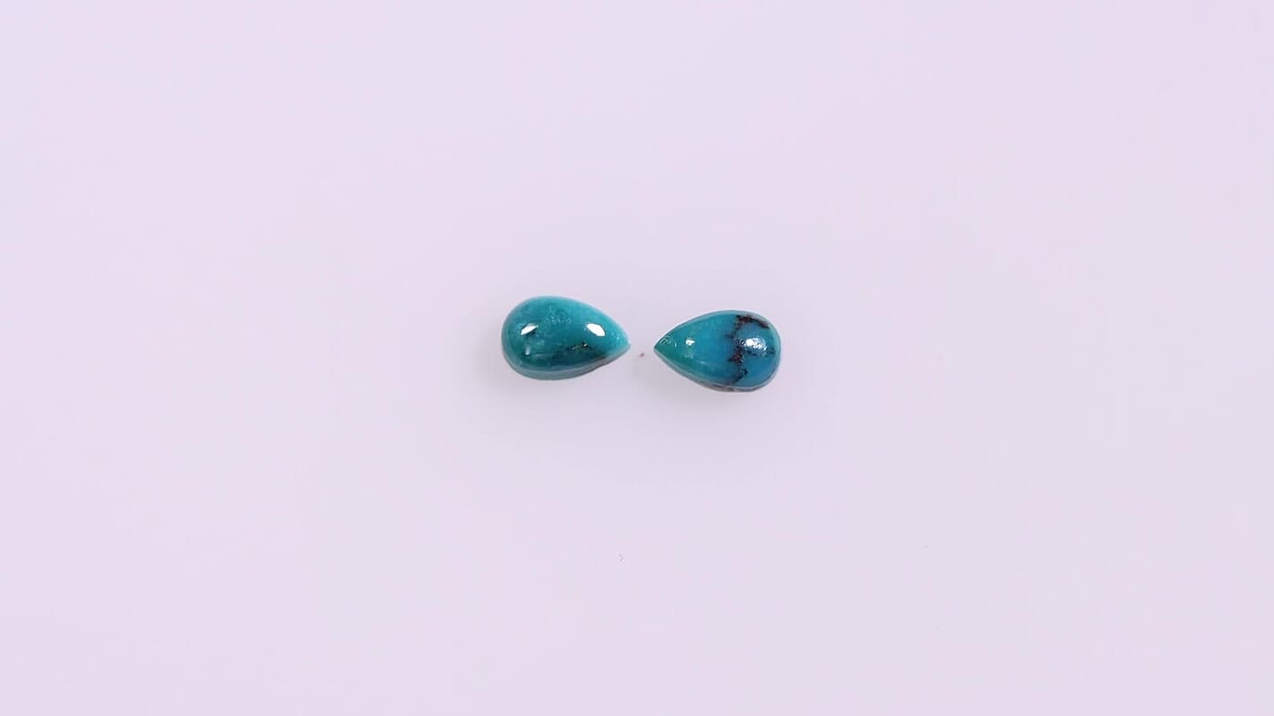 AA Sierra Nevada Turquoise Set of 2 (Pear 5x3 mm) 0.42 ctw