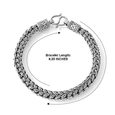 D'Joy Braided Chain Bracelet in Sterling Silver (8.25 In) 40.90 Grams