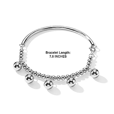 D'Joy Ball Charm Bracelet in Sterling Silver (7.50 In) 11 Grams