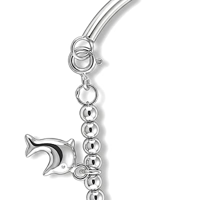 D'Joy Dolphin Charm Bracelet in Sterling Silver (8.00 In) 11.15 Grams