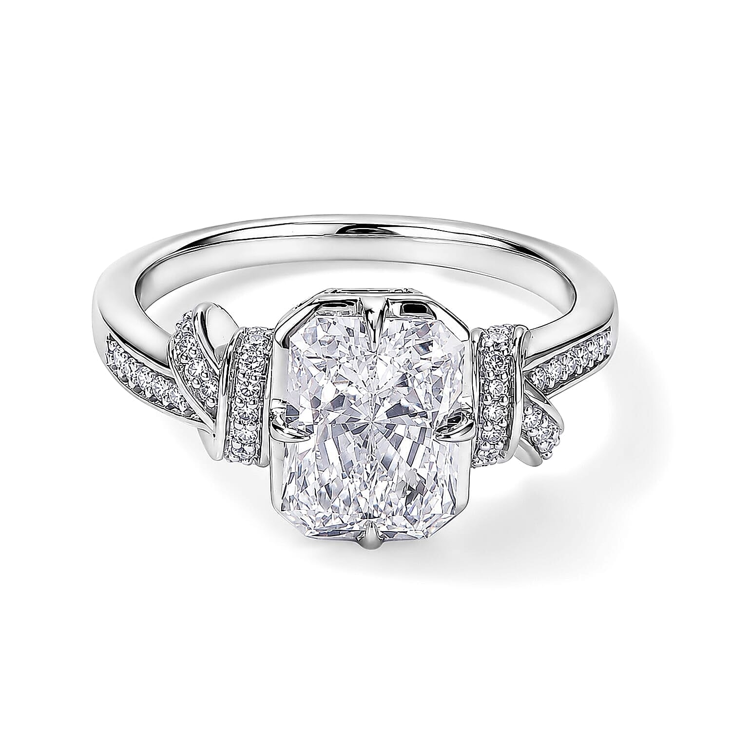 Epic Deal Bond Collection IGI Certified 10K White Gold Luxuriant Lab Grown Diamond (G, VS) Ring (Size 5.0) (4.40 g) 3.20 ctw
