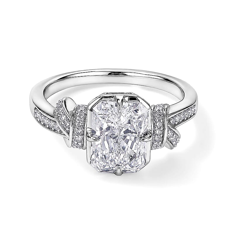 Epic Deal Bond Collection IGI Certified 10K White Gold Luxuriant Lab Grown Diamond (G, VS) Ring (Size 5.0) (4.40 g) 3.20 ctw