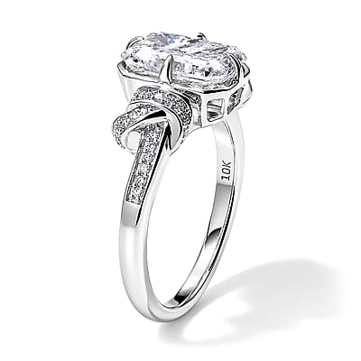 Epic Deal Bond Collection IGI Certified 10K White Gold Luxuriant Lab Grown Diamond (G, VS) Ring (Size 5.0) (4.40 g) 3.20 ctw