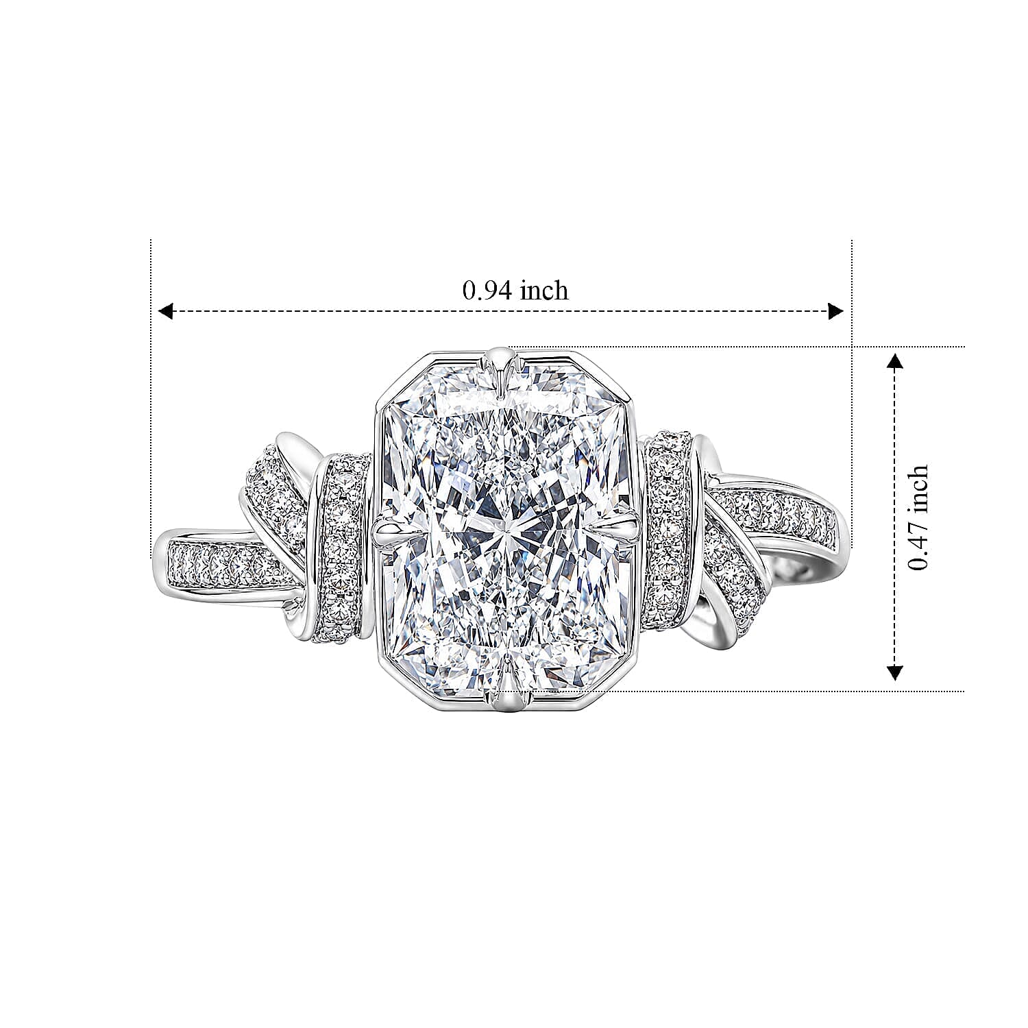 Epic Deal Bond Collection IGI Certified 10K White Gold Luxuriant Lab Grown Diamond (G, VS) Ring (Size 5.0) (4.40 g) 3.20 ctw
