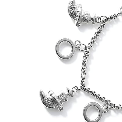 Sterling Silver Bracelet (Size - 7.25),  Silver Wt. 10.4 g