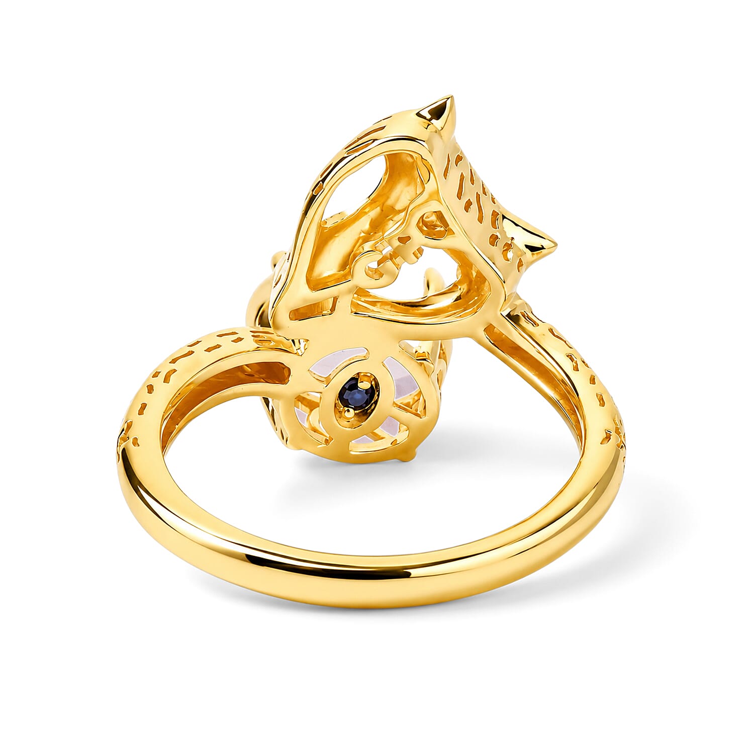 GP Trionfo Collection Premium Rainbow Moonstone 1.90 ctw Ring in 18K Vermeil Yellow Gold Over Sterling Silver (Size 6.0)