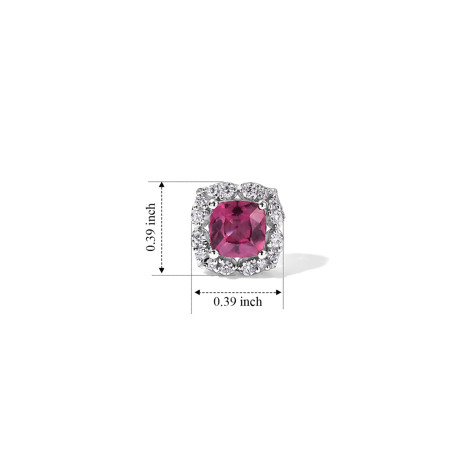 D'Joy Premium Usambara Color Change Garnet and Moissanite 2.20 ctw Earrings in Rhodium Over Sterling Silver
