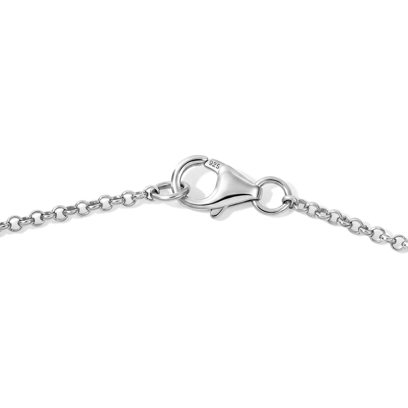 D'Joy Premium Larimar 16.40 ctw and Freshwater Pearl Tide Pool Bead Bracelet in Rhodium Over Sterling Silver (6.50 In)