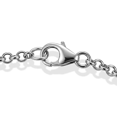 D'Joy AAA Monte Belo Indicolite and Moissanite 1.35 ctw Bracelet in Rhodium Over Sterling Silver (7.25 In)