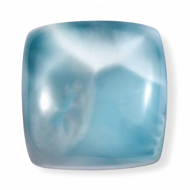AAA Larimar (Cush 12X12 mm) 7.55 ctw