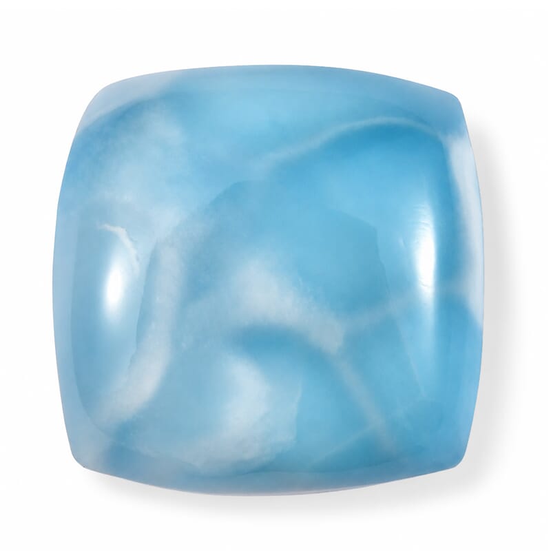 AAA Larimar (Cush 14x14 mm) 9.64 ctw