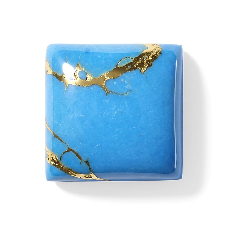 Blue Turquoise (Sqr 10 mm) 3.88 ctw