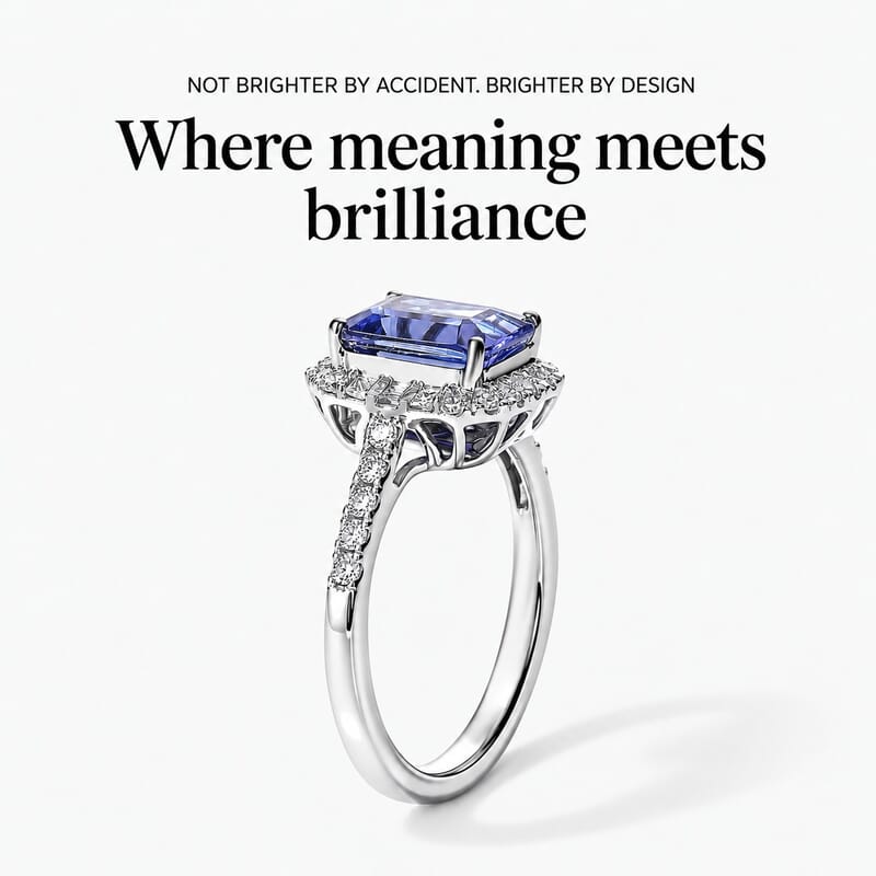 Certified and Appraised Rhapsody AAAA Tanzanite and Diamond E-F VS 2.26 ctw Ring in 950 Platinum (Size 8.0) 4.80 Grams