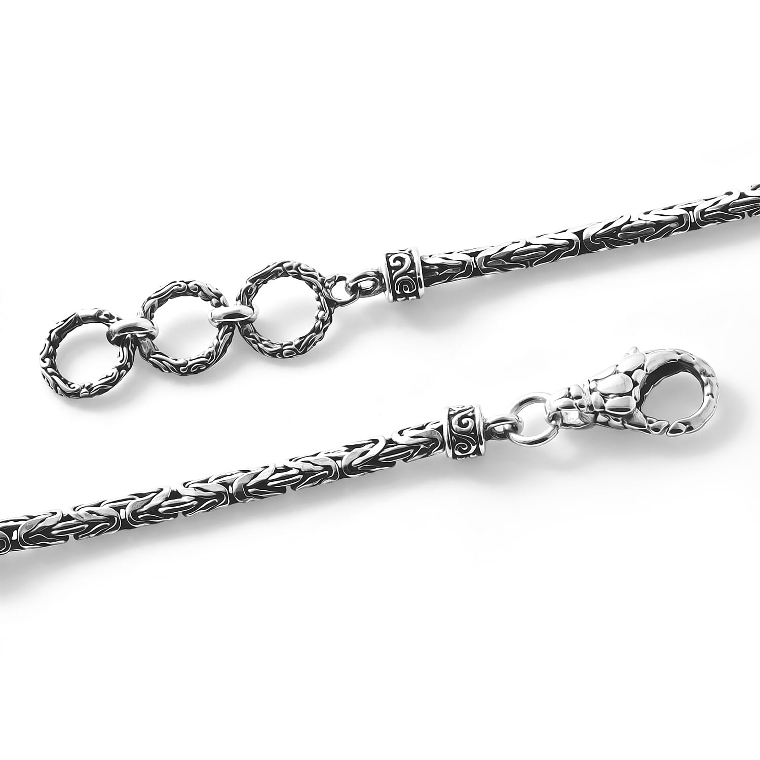 D'Joy Bali Legacy Blue Star Sapphire (DF) and Ethiopian Welo Opal 5.30 ctw Bracelet in Sterling Silver (8.00 In)