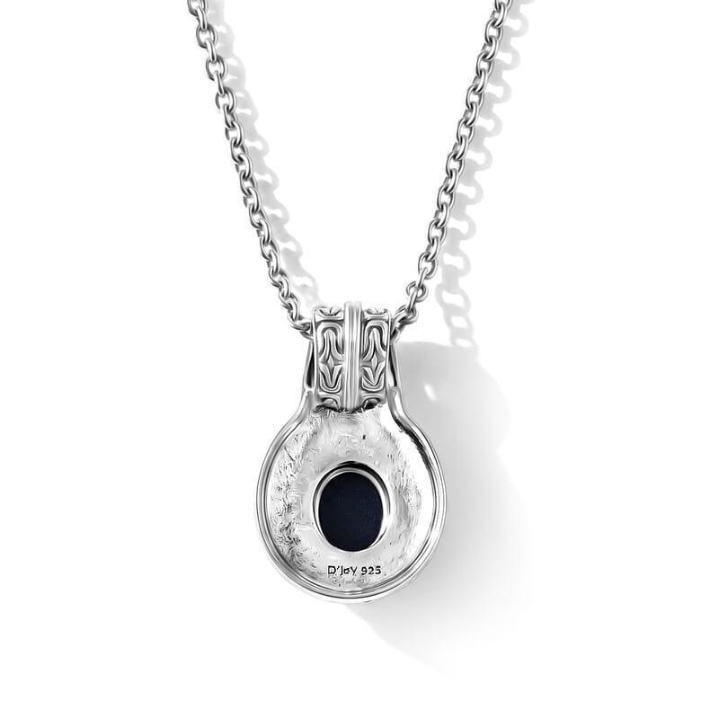 D'Joy Bali Legacy Blue Star Sapphire (DF) 4.60 ctw Borobudur Pendant without Chain in Sterling Silver