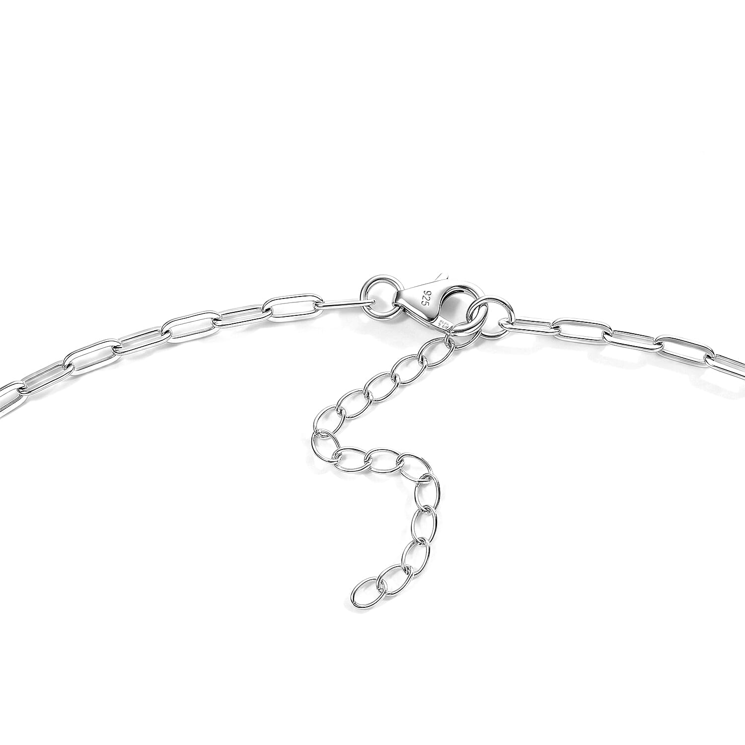 GP Multi Gemstone 11.30 ctw Necklace (18 Inches) in Rhodium Over Sterling Silver