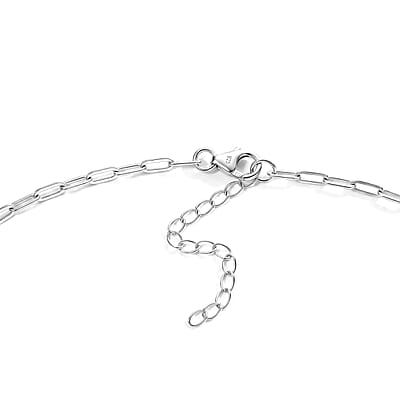 GP Multi Gemstone 11.30 ctw Necklace (18 Inches) in Rhodium Over Sterling Silver